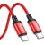 кабель hoco x89 wind (pd) type-c - type-c 60w 3a/1m (червоний) 