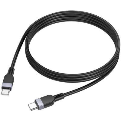 кабель hoco x109 silicone type-c - type-c 60w/1m (чорний) 