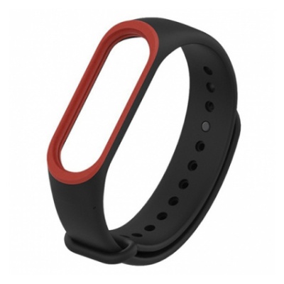 ремінець для xiaomi mi band 3/4 black/red 