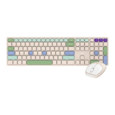 клавіатура безпровідна + миша fantech go wk895 silent click (бежевий) 