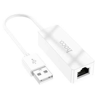 перехідник hoco ua22 usb to ethernet adapter (100 mbps) (бiлий) 