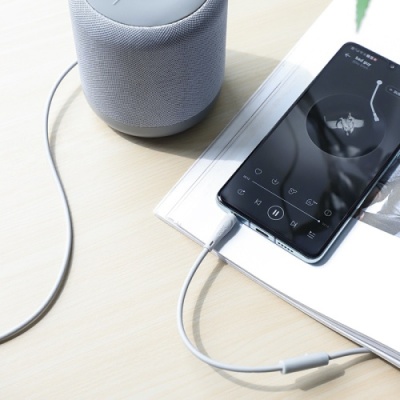 кабель aux hoco upa15 audio + мікрофон 1m (сірий) 