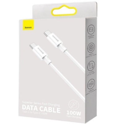 кабель baseus superior series (pd) type-c - type-c 100w/2m (catys-c02) (white) 