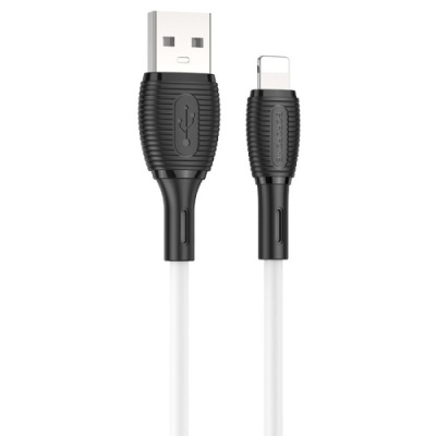 кабель borofone bx86 usb - lightning 2.4a/1m (білий) 