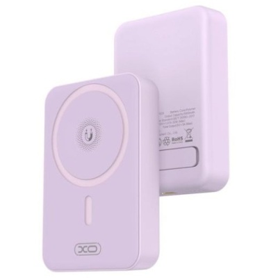 додаткова батарея power bank xo pr231 magnetic 15w wireless charging+pd20w 10000mah (фіолетовий) 