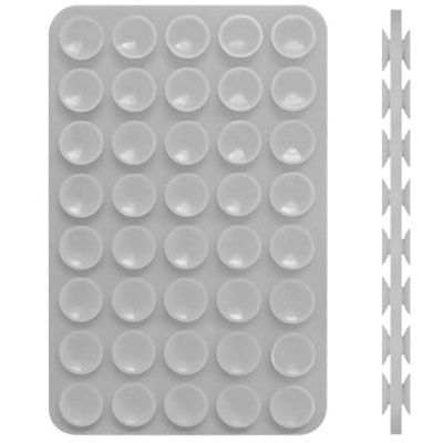 Купить силіконова тримач-присоска двостороння для телефону double side silicone (100*64мм) (сірий) онлайн
