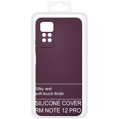 Купить силіконовий чохол soft silicone case для xiaomi redmi note 12 pro 4g (бордовий) онлайн