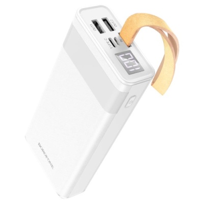додаткова батарея power bank borofone bj18 coolmy digital display 20000 mah (білий) 