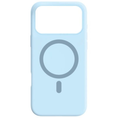 Купить чохол silicone case with magsafe для apple iphone 17 pro max (blue) онлайн