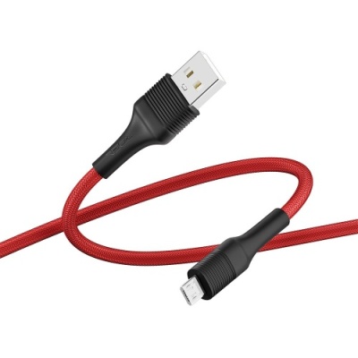 кабель ridea rc-m112 fila usb - microusb 3a/1m (червоно-чорний) 
