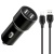 Автомобільний Зарядний Пристрій XO TZ08 2USB/2.1A + (USB - Lightning) (Чорний)