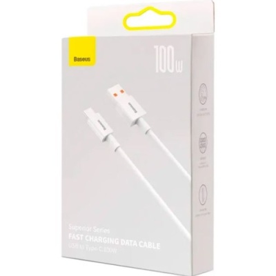 кабель baseus superior series fast charging data usb - type-c 100w/1.5m (p10320102214-02) (white) 