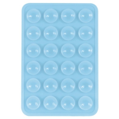 Купить силіконова тримач-присоска телефону sticker side silicone (3m килимок липучка) (блакитний) онлайн
