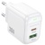 мережевий зарядний пристрій borofone bas45a 1usb/18w/qc3.0 + 1type-c/30w/pd (білий) 