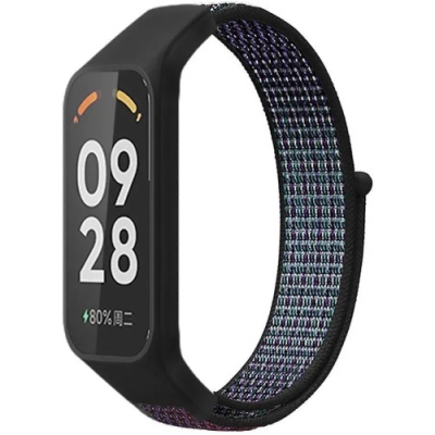 ремінець для xiaomi mi band 8 active/redmi smart band 2 nylon (grape purple) 