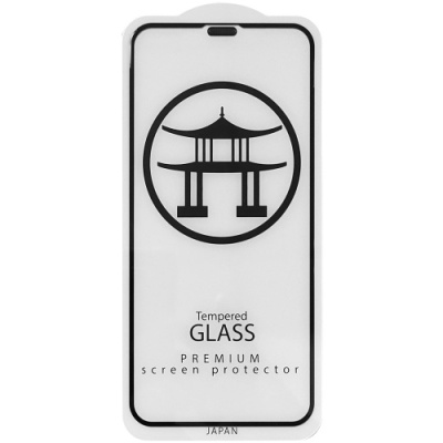 захисне скло glass full glue japan premium 2.0 для apple iphone x/xs/11 pro (без упаковки) (чорний) 