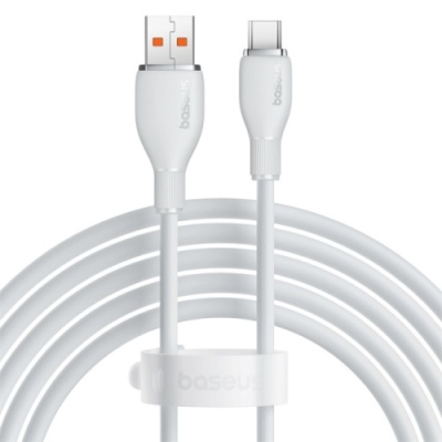 кабель baseus pudding series fast charging cable usb - type-c 100w/2m (p10355703221-01) (white) 