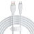 кабель baseus pudding series fast charging cable usb - type-c 100w/2m (p10355703221-01) (white) 