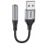 перехідник hoco ls36 usb - aux (3.5mm)(female) 0.12m(чорний) 