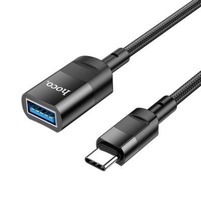 подовжувач usb hoco u107 type-c male to usb female usb3.0 (чорний) 