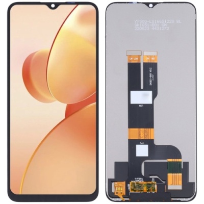 дисплей для realme c30, realme c31 з чорним тачскріном original prc