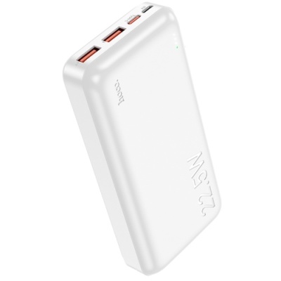 додаткова батарея power bank hoco j101a astute pd20w+qc3.0 22.5w 20000mah (білий) 