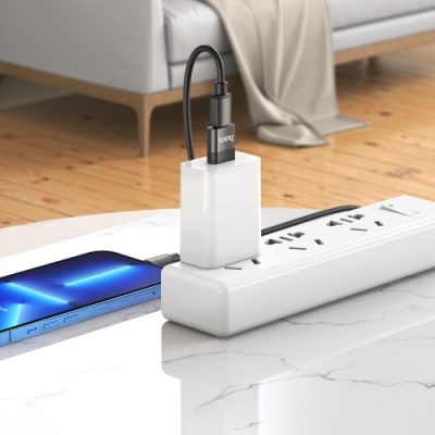 перехідник hoco ua17 otg usb 2.0 male - type-c female (чорний) 