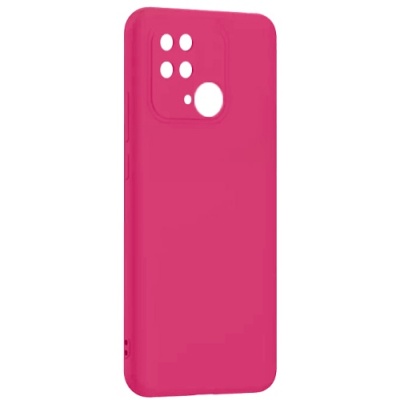 Купить чохол soft silicone case full для xiaomi redmi 10c (малиновий) онлайн