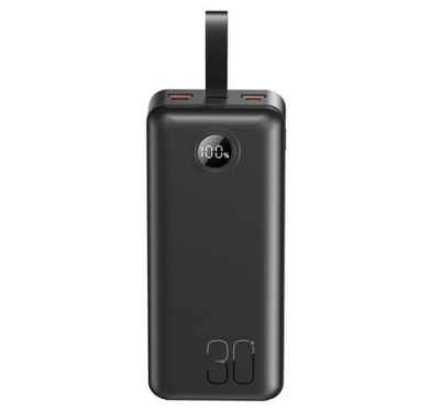 додаткова батарея power bank xo pr240 pd20w+qc3.0 22.5w 30000 mah (чорний) 