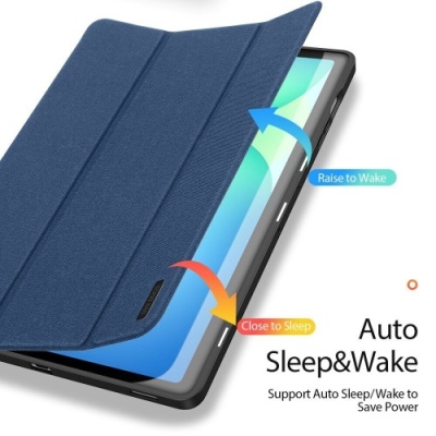 Купить чохол dux ducis domo для samsung tab s10 fe plus (x620/x626b) with s pen holder & auto sleep wake (blue) онлайн