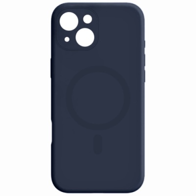 Купить чохол silicone case full camera with magsafe для apple iphone 14 (dark blue) онлайн