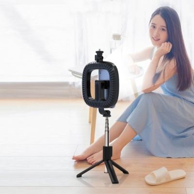 кільцева лампа led earldom et-zp21 bluetooth 4.2/6 дюймів з штативом 80см(15см) /220lm 