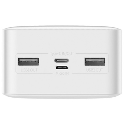 додаткова батарея power bank baseus bipow digital display 15w 30000mah white (ppdml-k02) 