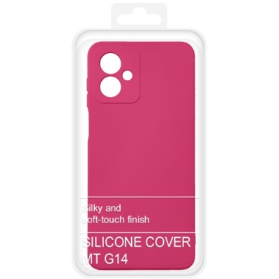 Купить силіконовий чохол soft silicone case для motorola g14 (малиновий) онлайн