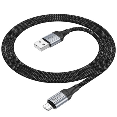 кабель hoco x102 usb - microusb 2.4a/1m (чорний) 