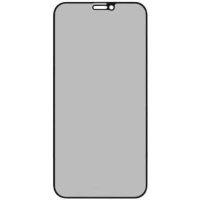 захисне скло glass для apple iphone 12/12 pro full glue анти-шпигун (чорний) 