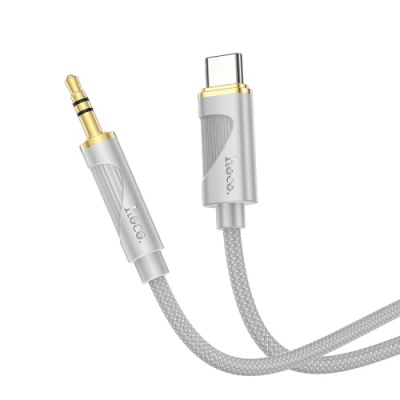 кабель aux hoco upa30 3.5mm(male) - type-c(male) 1m (сірий) 