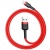 кабель baseus cafule usb - lightning 2.4a/0.5m (calklf-a09) (red-black) 