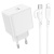 мережевий зарядний пристрій borofone bas13a charger set 1type-c/20w/pd + (type-c - lightning) (білий) 