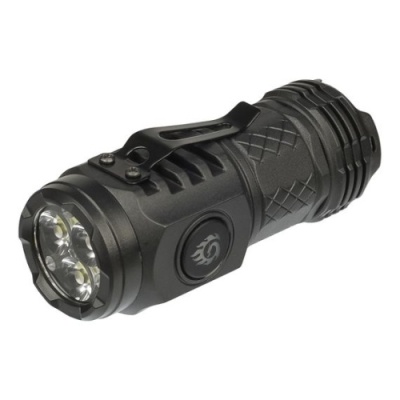 led ліхтарик акумуляторний l-s60 потрійний 600 mah black 