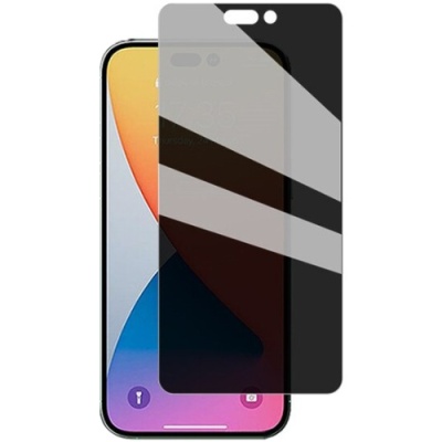 захисне скло glass для apple iphone 14 pro max/ 15 plus/ 16 plus full glue анти-шпигун (чорний) 