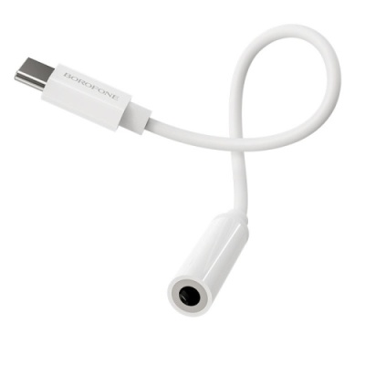 перехідник borofone bv13 type-c - 3.5 audio jack (білий) 