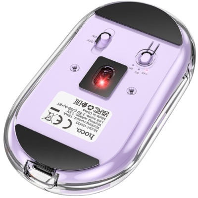 мишка бездротова hoco gm35 general dual-mode silent (battery version) (фіолетовий) 