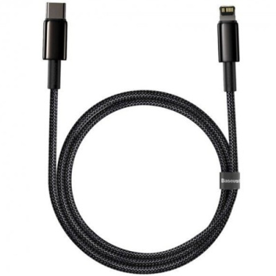 кабель baseus tungsten gold type-c - lightning 20w 1m (catlwj-01) (black) 