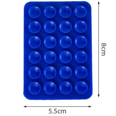 Купить силіконова тримач-присоска для телефону (на 3m скотч) синій онлайн