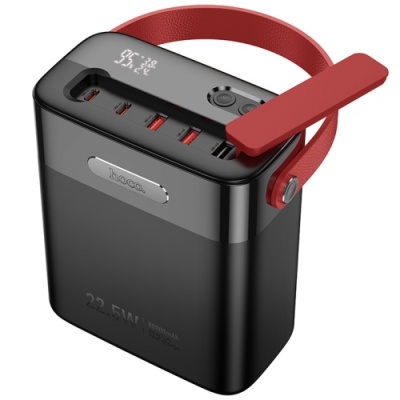 додаткова батарея power bank hoco j143 title 22.5w+pd20w 80000 mah (чорний) 