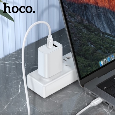 кабель hoco x115 surpass 240w type-c - type-c 1m (бiлий) 