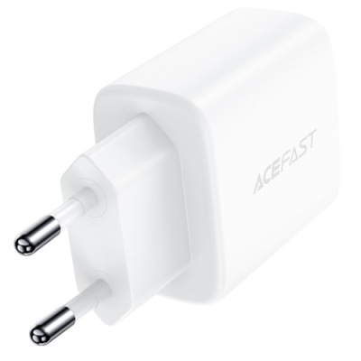 мережевий зарядний пристрій acefast a25 pd20w (1type-c/usb/3a) (білий) 