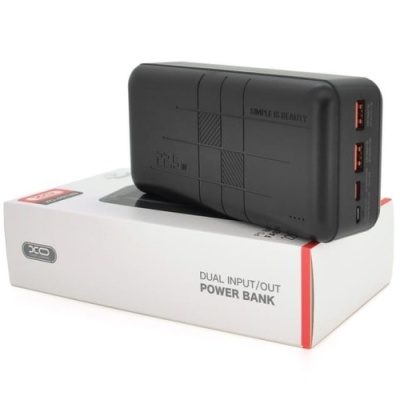 додаткова батарея power bank xo pr189 pd20w+qc22.5w 30000 mah (чорний) 