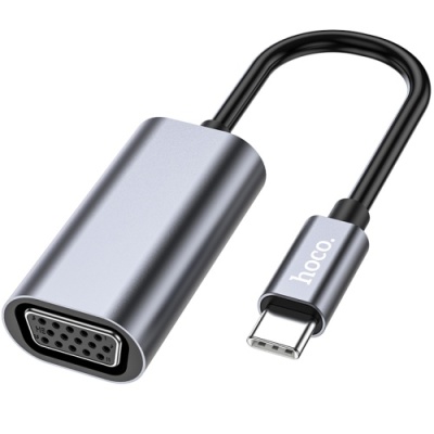перехідник hoco ua21 type-c - vga 0.13m (сірий) 